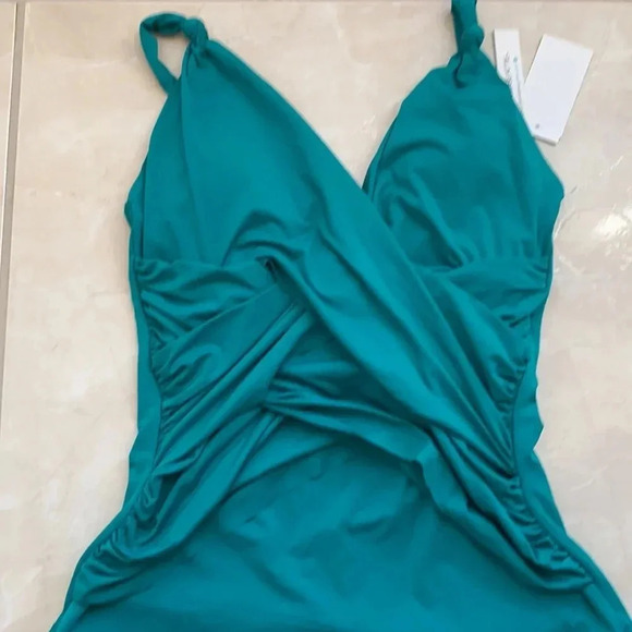 Bleu Rod Beattie Grotto Goddess Draped Tankini Top - Picture 4 of 8